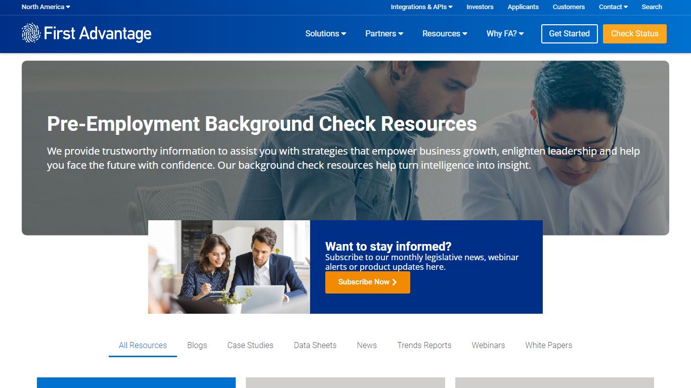 Resource Center | First Advantage - North America