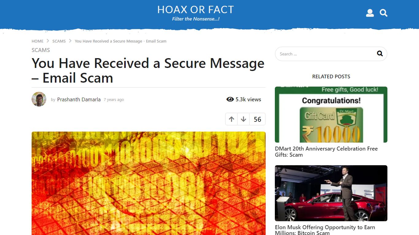 You Have Received a Secure Message - Email Scam - Hoax Or Fact